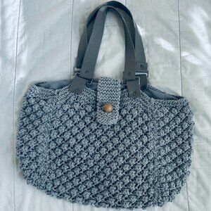 Handmade knitted boho bag
